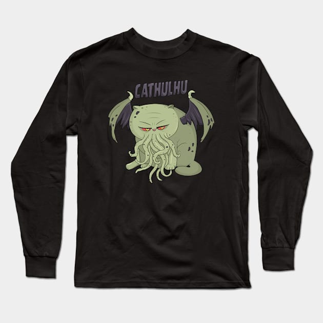 Cathulhu Long Sleeve T-Shirt by valentinahramov